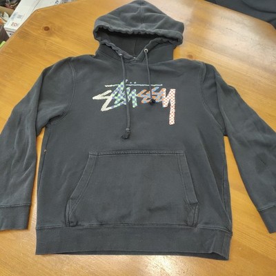 Black Stussy Hoodie Sweater With Strings Kangaroo Pocket Size Small Unisex(Pics)