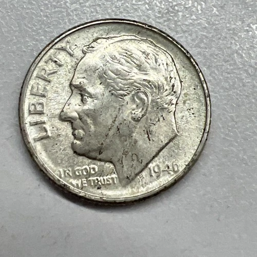 1946-D  Roosevelt Dime Uncirculated  90% Silver 10c US Coin