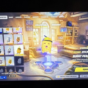 Fortnite Battle Pass Rewards Screen Screenshot - Burnt Peely (Burnt Pear)