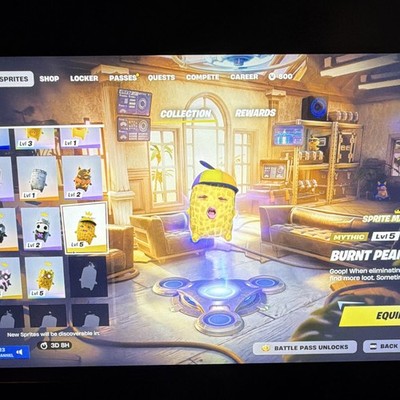Fortnite Battle Pass Rewards Screen Screenshot - Burnt Peely (Burnt Pear)
