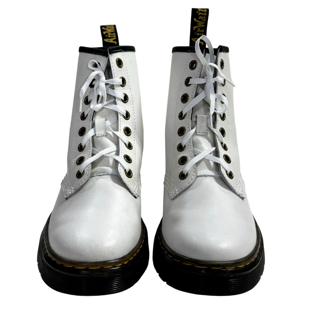 Dr. Martens White Zavala Combat Boots Lace Up Size US 9Men / Dr. Martens Zavala White Leather Combat Boot Size 11 | eBay main image 4