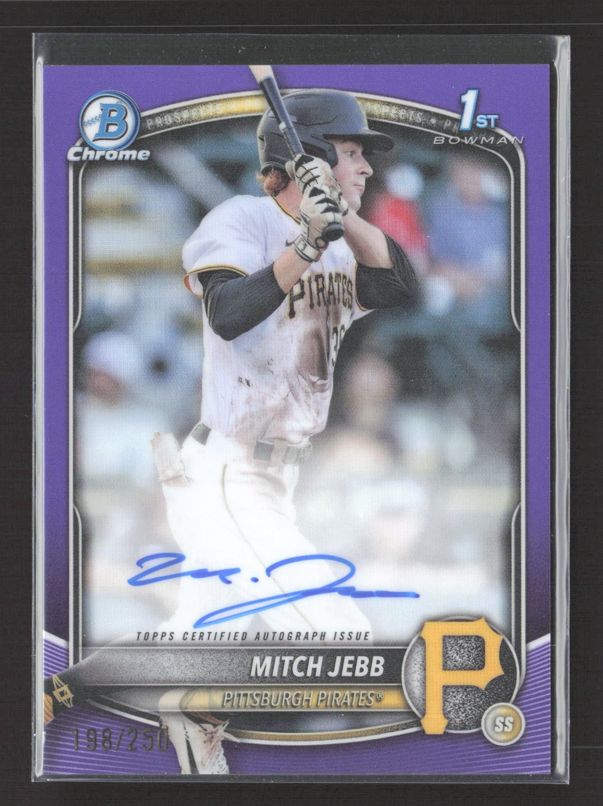 2025 Bowman Chrome Mitch Jebb 1st Purple Refractor Auto /250 #CPA-MJ