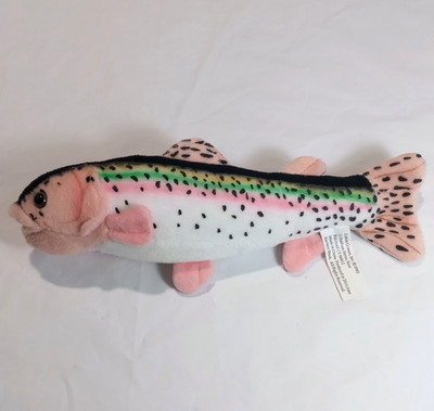 Plush Rainbow Trout 10'' Vintage 2002 Cabin Critters Fish Stuffed Animal Toy