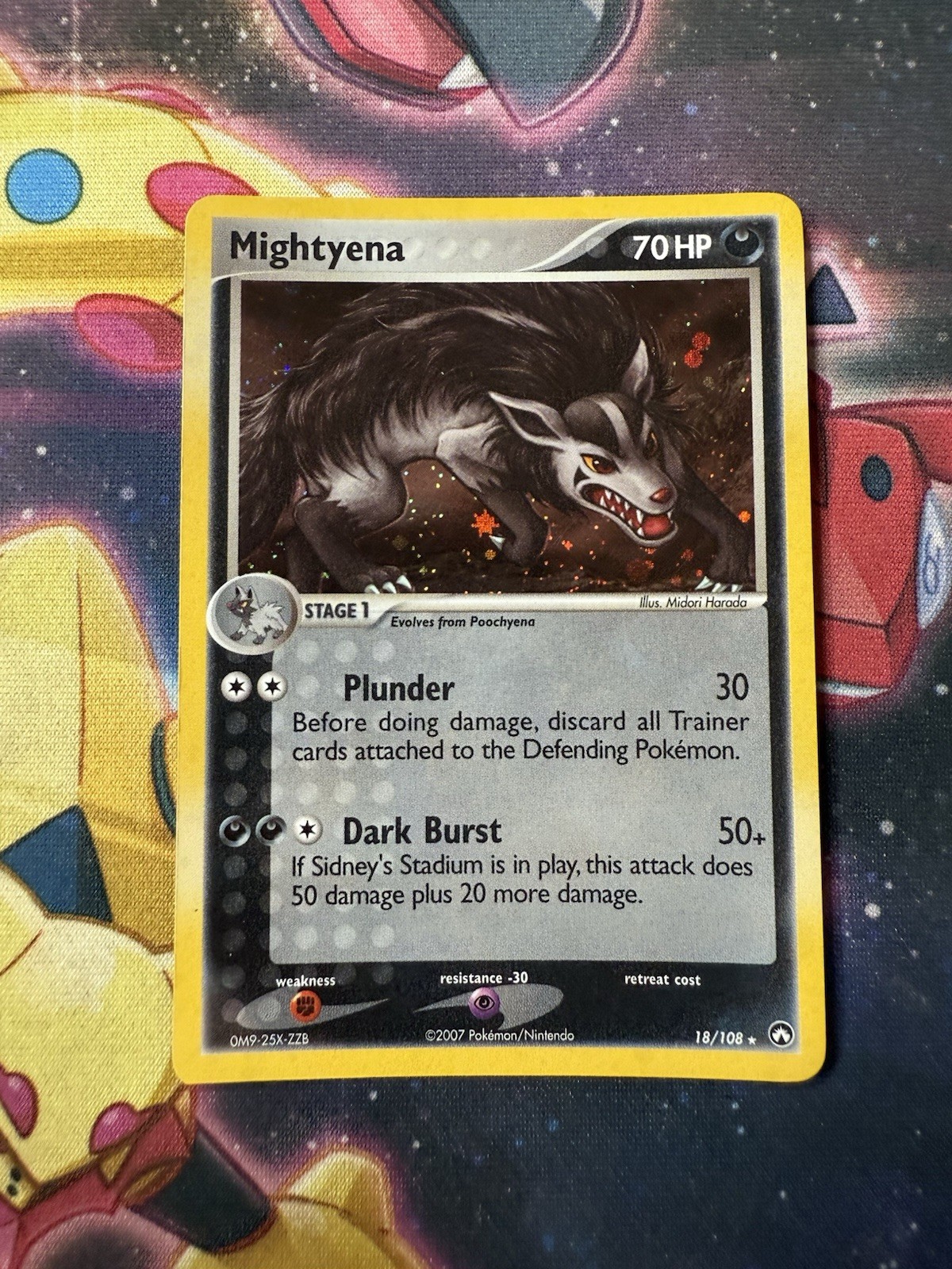 Mightyena 18/108 Holo Rare Ex Power Keepers Pokemon TCG Card Light Play LP