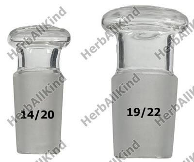 Hollow Stopper Plug Borosilicate Lab Glass Joint #14 #19 14mm 19mm 14/20 19/22