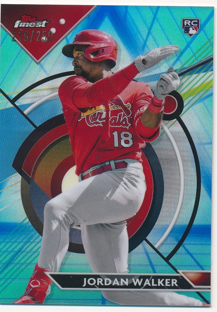 JORDAN WALKER 2023 TOPPS FINEST BLUE AQUA VAPOR REFRACTOR #60 SP RC #219/250