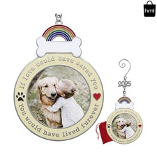 2025 Heartfelt Dog Memorial Ornament - Cherished Memories in Chrome Metal