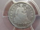 1848 P Seated Liberty Half Dime- PCGS Certified, Large Date, Good Details — photo 7