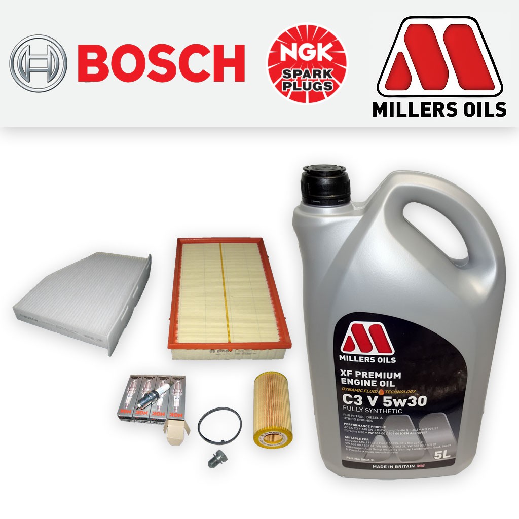 SERVICE KIT for AUDI TT (8J) TTS QUATTRO OIL AIR CABIN FILTER PLUGS +OIL (08-14)