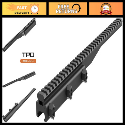 34-Slot Picatinny Rail Riser Mount Adapter - 1''/0.83''/0.5'' Height, 13.6'' Length