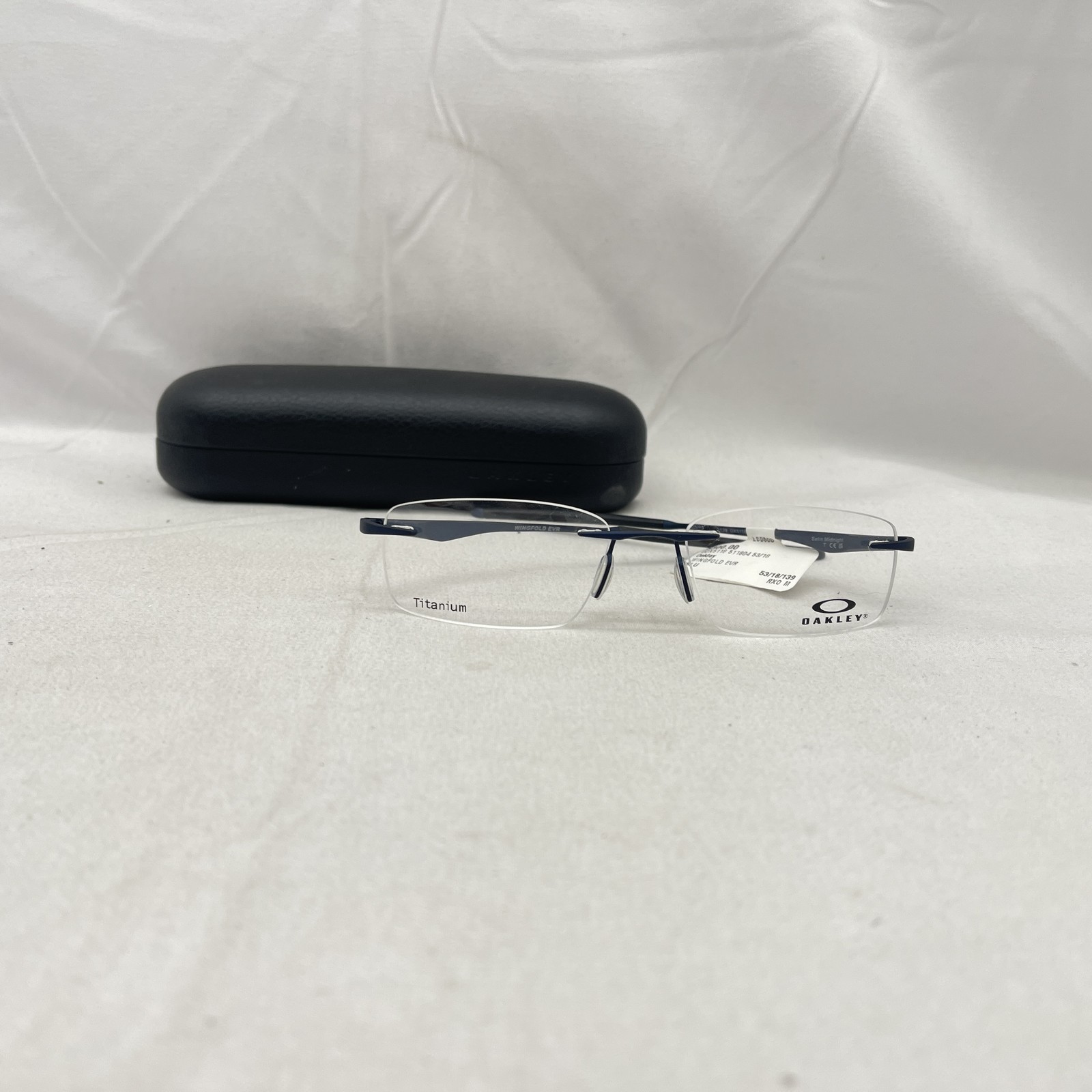 Oakley Wingfold EVR Rimless Lightweight Eyeglasses OX5118 Satin Midnight Frame