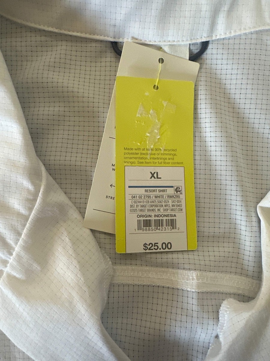 All in Motion™ Men's Resort Shirt – Button-Up Short Sleeve | eBay