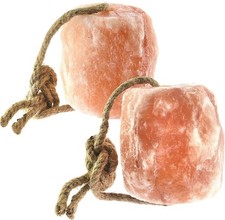 Natural Himalayan Horse Licked Pink Salt With Strong Hanging Rope All Animal Us