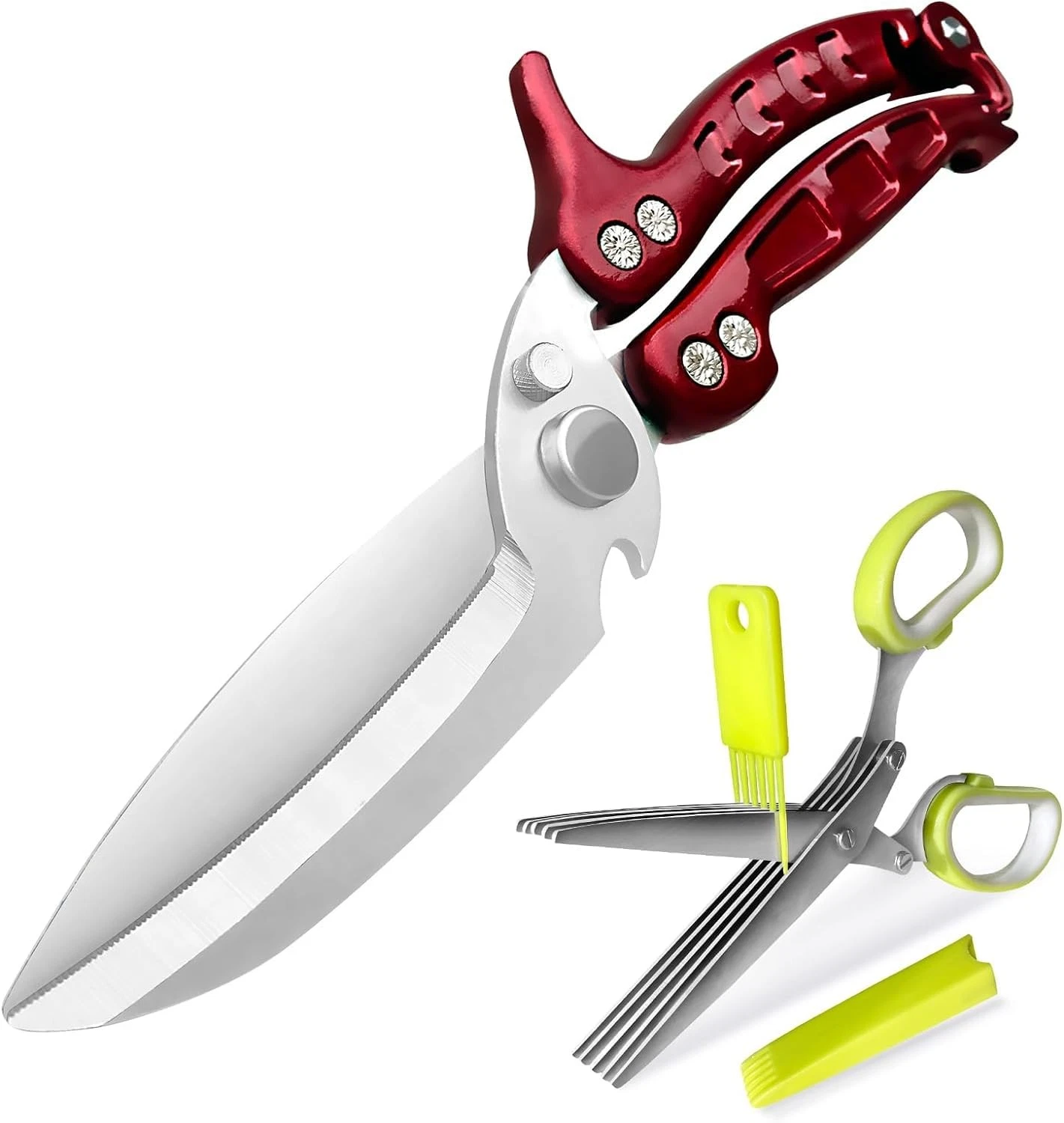 Kitchen Scissors, 2 Pack Kitchen Shears with Herb Scissors, Heavy Duty Stainl...
Opens in a new wind