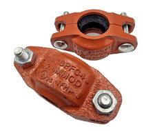Lot of 2 Mechanical Coupling Pipe Coupler 1-1/4 SPFC4 42.4mm OD w Screw/Bolt