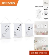 3 Pcs Woman Bible Verses Wall Art Inspirational Quotes Saying Christian Scrip...