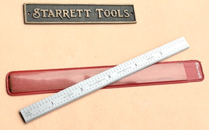 STARRETT No. C305R-6  6” Long Full-Flexible Steel Rule with Inch Graduation. USA