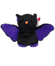 Ty Halloweenie Beanies - Scarem the Bat, MWMT Stuffed Animal Toy