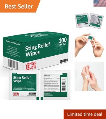 Sting Relief Wipes, 100 Count 