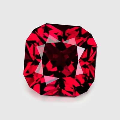 7.24Cts Magneficent Fashion Cushion Cut Natural Rhodolite Garnet 11mm Gemstone