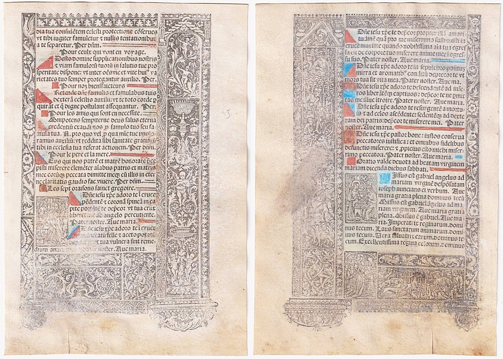 Book Of Hours Incunabulum Livre D'Heures Paris Simon Vostre 1501 / 85