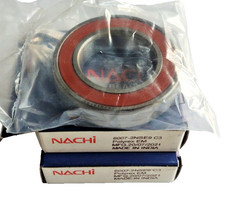 Lot of 2 NACHI 6007-2NSE9 C3 Rubber Sealed Ball Bearing