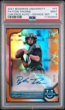PAYTON THORNE 2021 Bowman University Chrome 1st ORANGE Refractor Auto /25 PSA 9