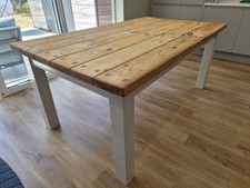 farmhouse Dining Table 6-8 Seater Custom Made Heavy Dining Table