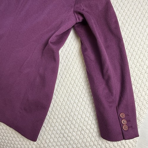 Vintage Giorgio Armani Coat Purple 100% Cashmere Vestimenta Spa Sz 50 (Large) - Picture 13 of 18