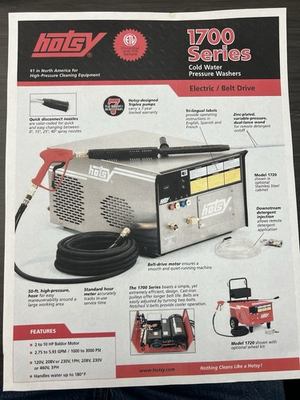 #ad Hotsy 1700 Series Pressure Washer #1.106 530.0 $2000.00