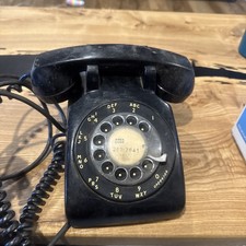 c1960s Black Stromberg Carlson Rotary Desk Phone Untested