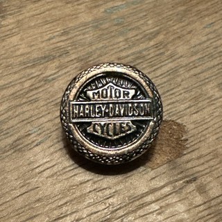 RARE VINTAGE 1930s HARLEY DAVIDSON COPPER TIRE HAT LAPEL PIN Knucklehead Flatty