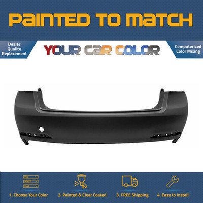 For 2017-2020 GENESIS G80; Rear Bumper; SDN 5.0L w/o Sensor Painted to Match