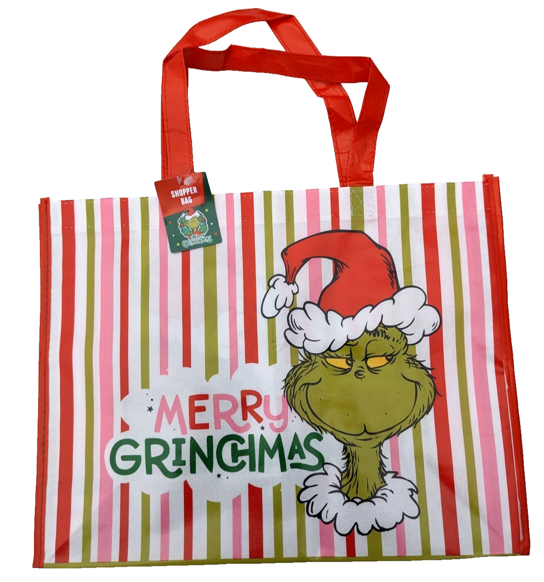 MERRY GRINCHMAS Xmas Christmas Reusable Shopping Bag The Grinch