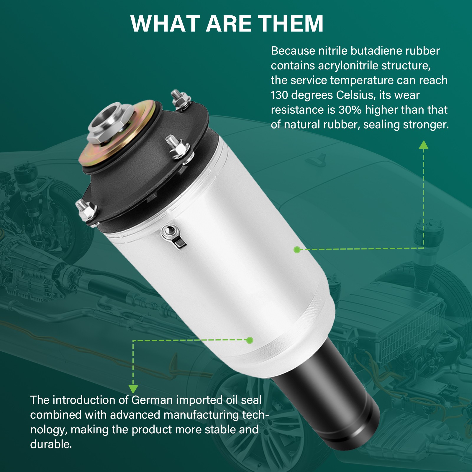 Front Left Air Suspension Spring For Bentley Continental GT GTC, Flying Spur