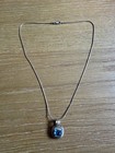 Authentic Vintage David Yurman Albion Blue Topaz Enhancer Pendant 925/585 +Chain — photo 3
