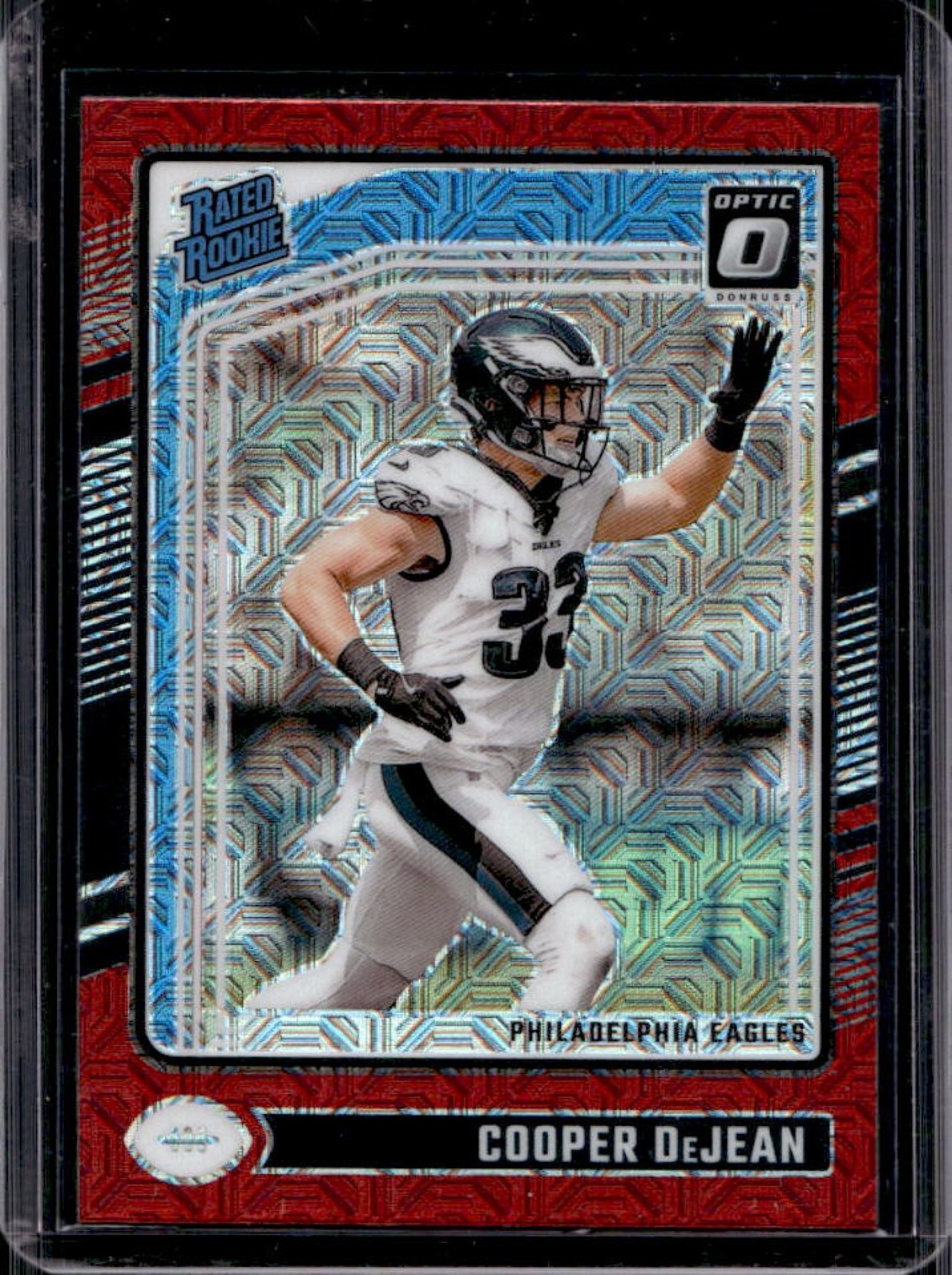2024 Panini Donruss Optic Cooper DeJean Red Mojo Rated Rookie #221 Eagles