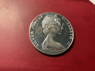 Bermuda 25 Dollars 1977 Silber Silberjubiläum (218)