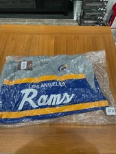 Los Angeles Rams Royal Head Coach Pullover mitchell & ness throwback Hoodie 2XL