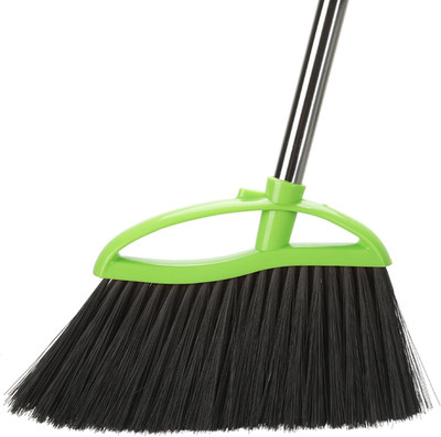 Soft Bristles Green Angle Broom with Long Handle Indoor Sweeping Broom for Home 