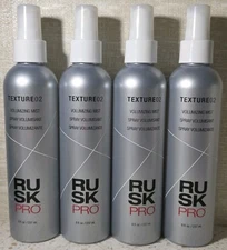 Lot Of 4 Rusk Pro Texture02 Volumizing Mist Body-Building Spray 8 fl.oz Each 