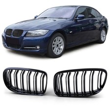 Doppelsteg Kühlergrill Performance Schwarz Glanz für 3er BMW E90 E91 2008-2012