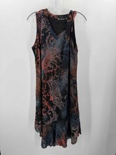 Pre-Owned Creation Black Size XXL Midi Sleeveless Dress