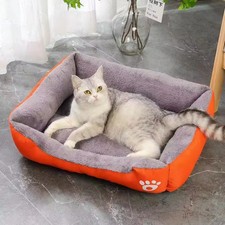 Soft Square Dog Sofa Elastic Dog House Cushion Warm Medium Dog Bed Washable