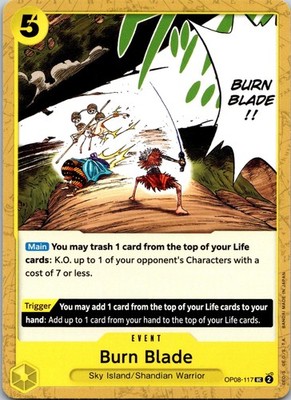 Burn Blade UC Two Legends Pre-Release Cards OP08-117 NM