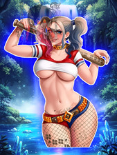 Adult Anime Waifu Harley Quinn 6" Vinyl Sticker