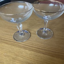 Vintage Babycham 1950s Branded Glasses Pair