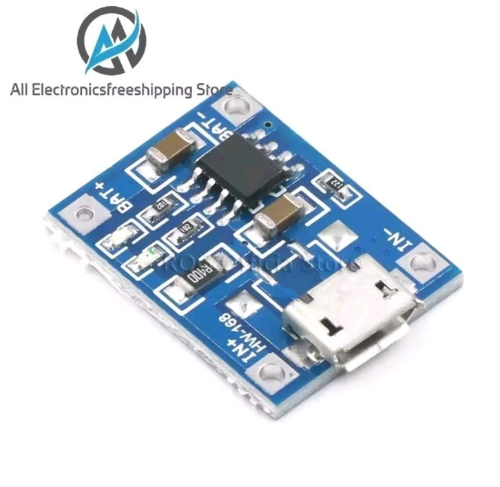 10x Ladeplatine TP 4056 Micro-USB Lademodul 5 Volt 1A für Li-Ion Akku Batterie - Bild 3 von 4