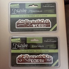 CRAFTERS COMPANION - DIE'SIRE - Edge'ables Peace On Earth, Joy To The World