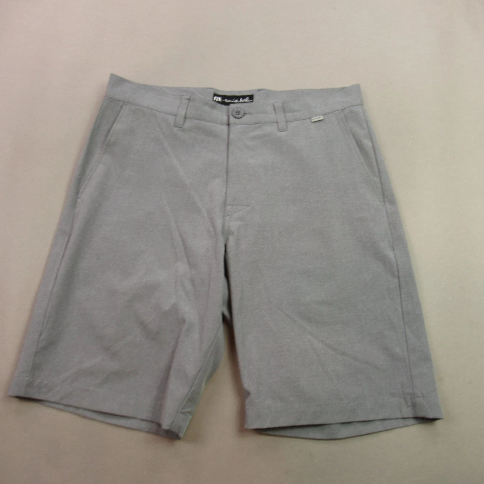 Travis Mathew Shorts Mens 32 Pockets Button Lightweight Gray Chino Outdoors